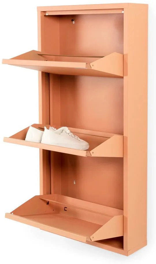 Pantofar somon cu deschidere înclinată din metal 50x103x15 cm Billy – Spinder Design