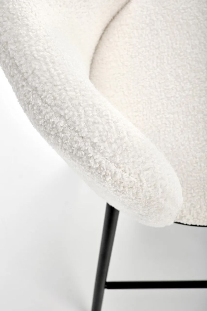 Scaun de bar plusat H119 crem