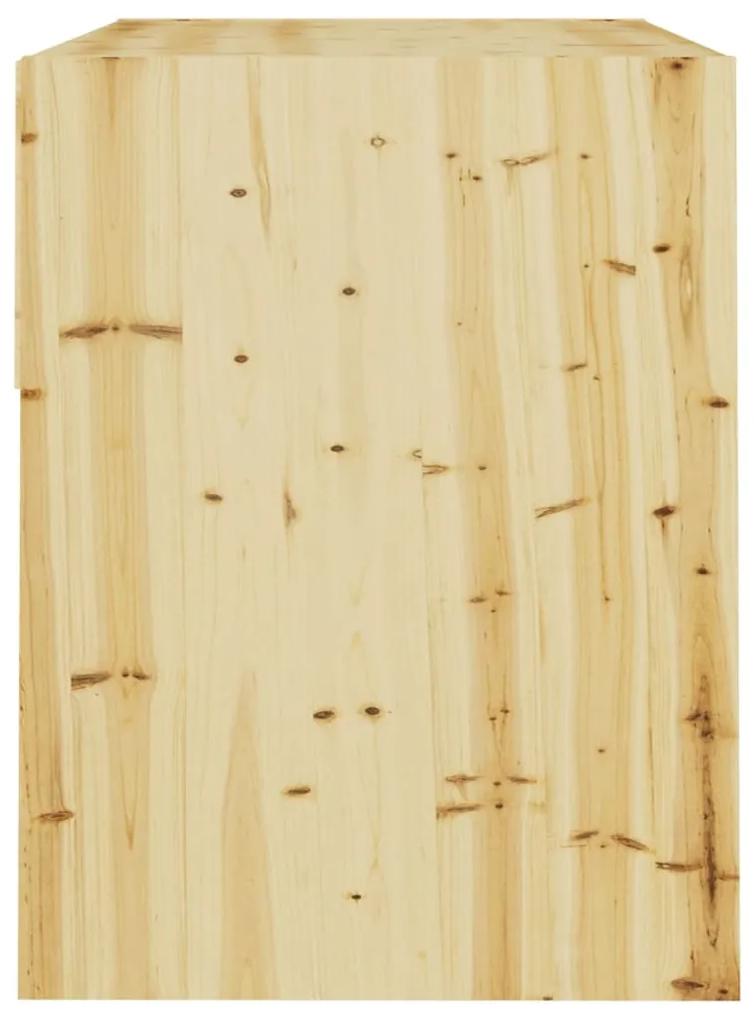 Noptiere, 2 buc., 40x31x40 cm, lemn masiv de brad 2