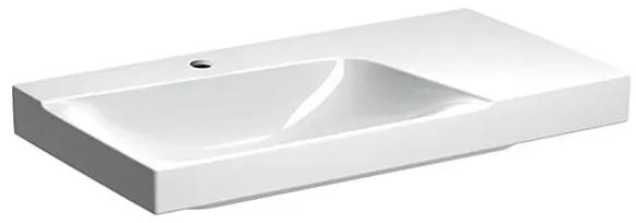 Lavoar cu blat, Geberit, Xeno2, asimetric, 90x48 cm, alb