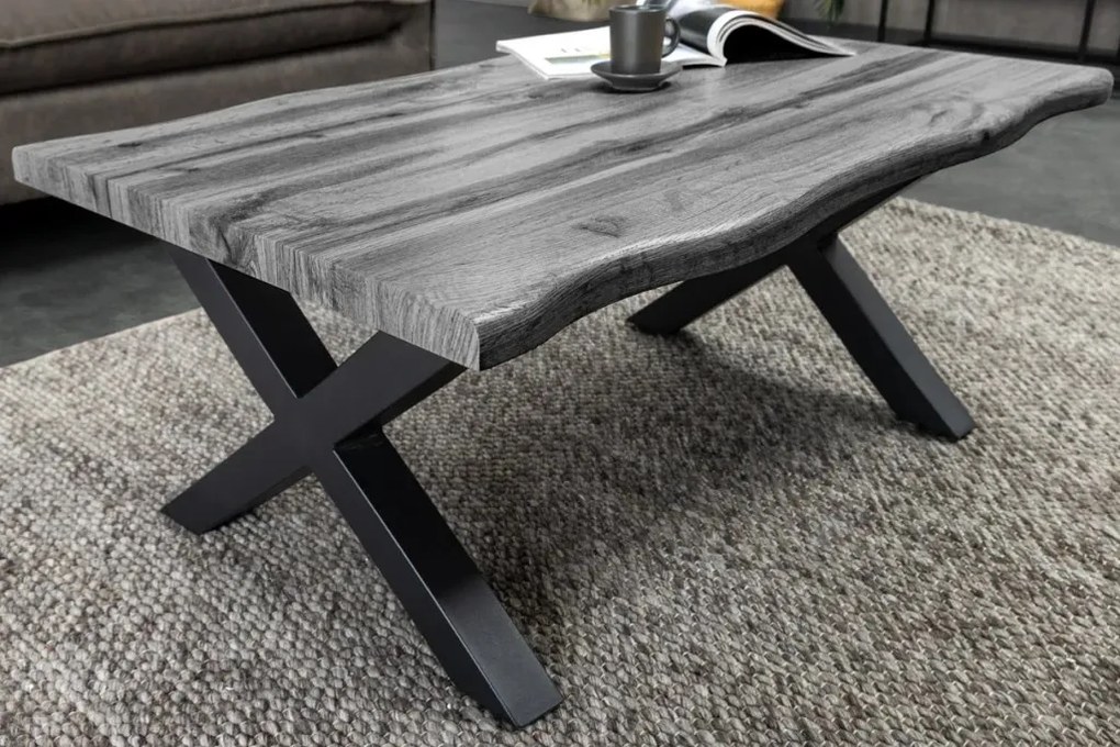 Masuta design industrial WILD 90cm, gri