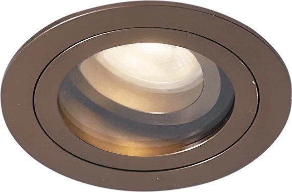 Spot încastrat modern bronz închis rotativ și înclinabil IP44 - Chuck