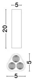 Spot LED aplicat design modern ETHO nickel, NVL-9695159