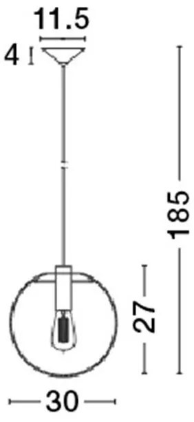Lustra / Pendul design modern 30cm Ovvio NVL-42108001