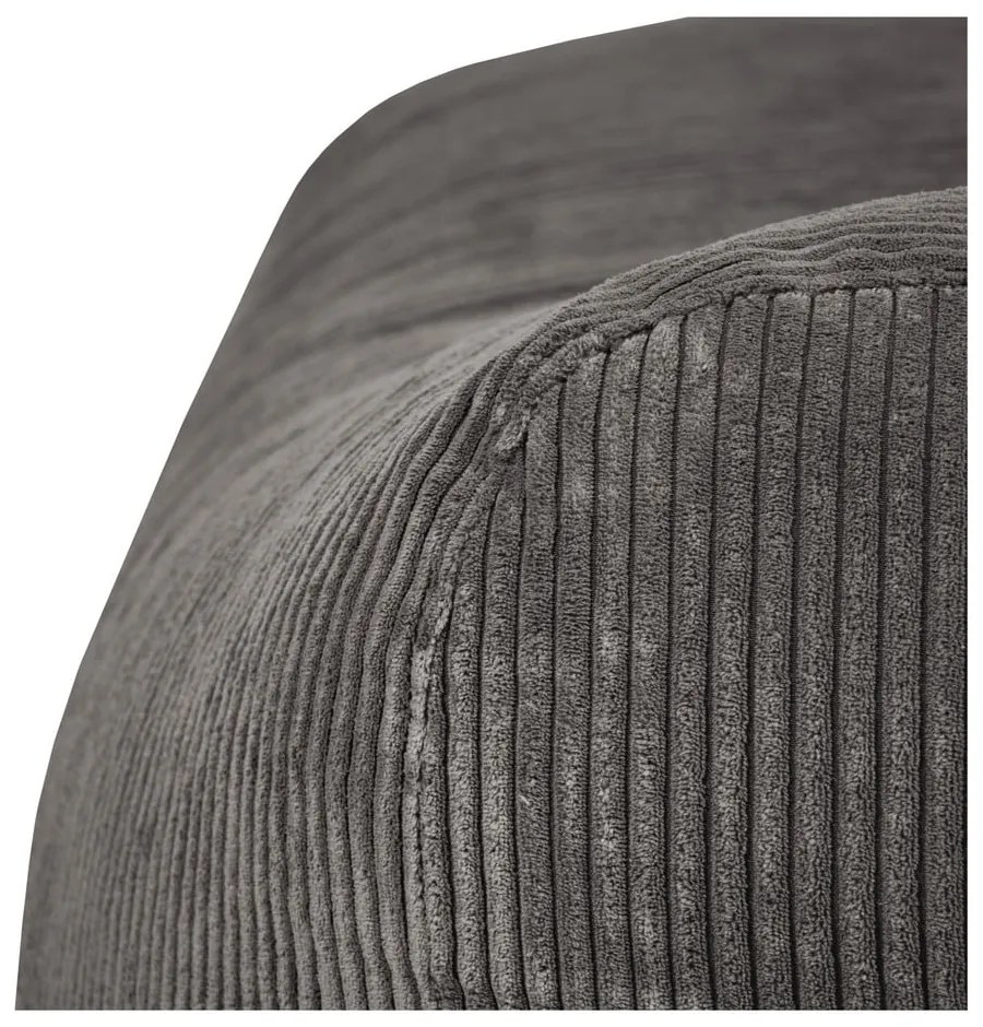 Fotoliu bean bag maro cu tapițerie din catifea reiată Snug Long 140 – SLOWDOWN