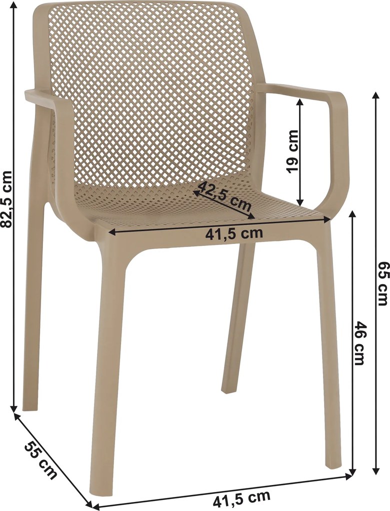 Scaun stivuibil, gri-maro / plastic, FRENIA