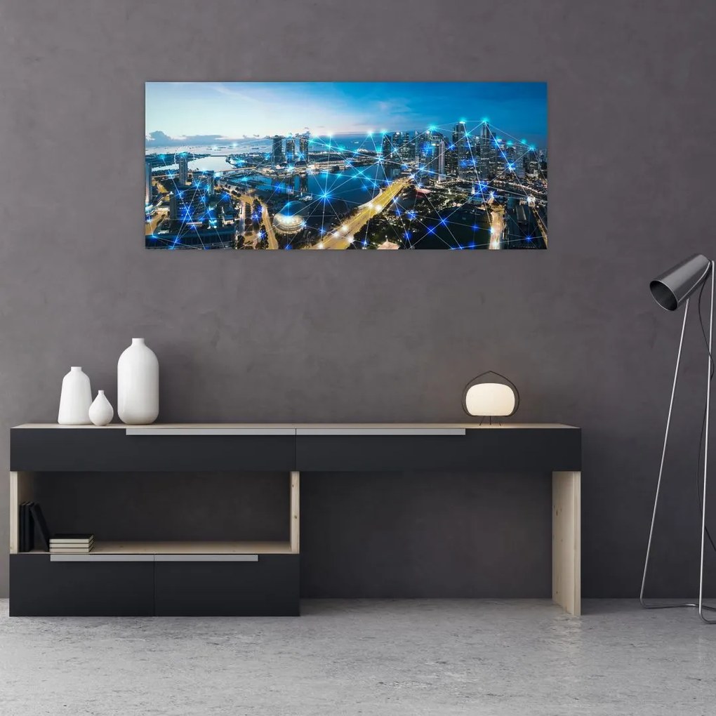 Tablou - Rețeaua orașului (120x50 cm)
