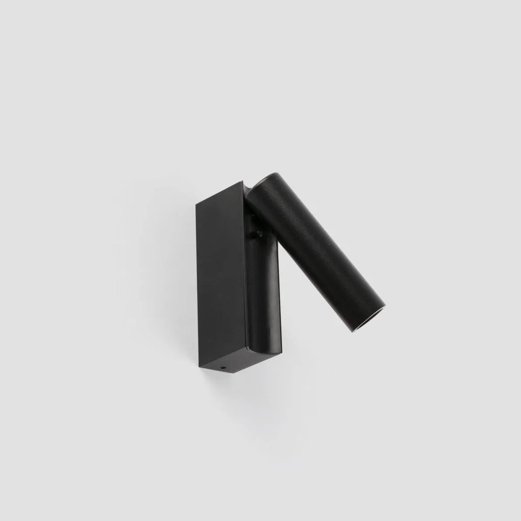 Aplica cu reader LED directionabil stil minimalist CRONOS negru