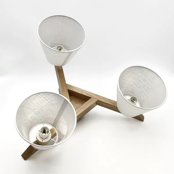 Lustr ANTONIO 3xE14/40W/230V, montaj plafon, stejar