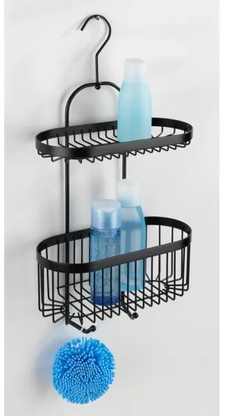 WENKO 23880100 – Poliță Classic din plastic, negru, 26,5 x 47 cm