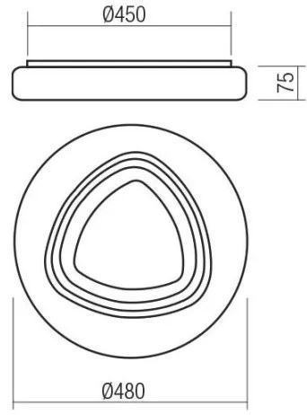 Redo 05-919 - Plafonieră LED dimerizabilă GALAX LED/48W/230V, albă + telecomandă