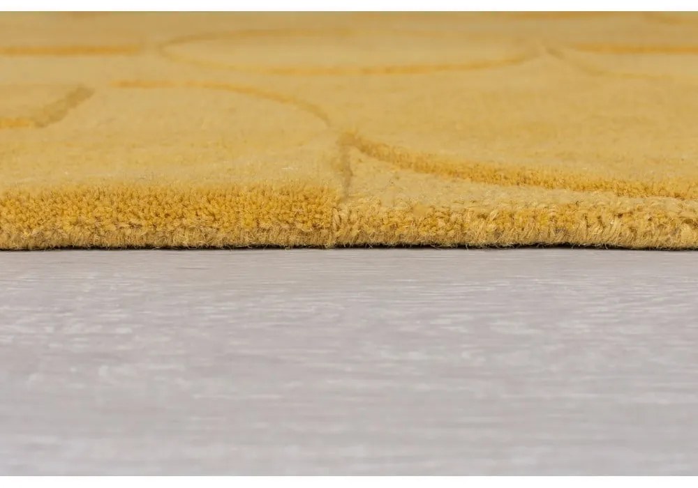 Covor galben ocru tip traversă din lână 60x230 cm Gigi – Flair Rugs
