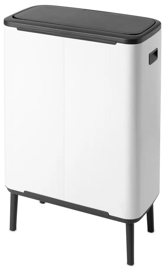 Coș de gunoi alb cu senzori de atingere din oțel 60 l Bo Touch Bin Hi – Brabantia