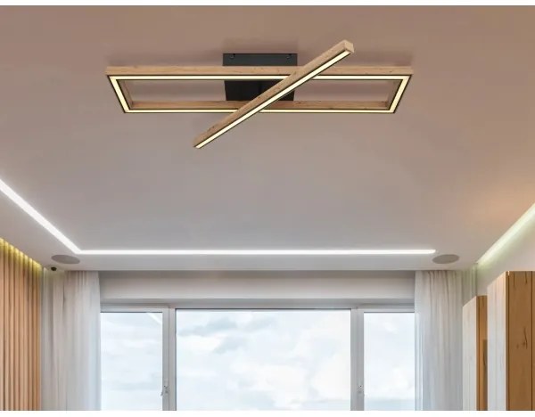 Globo 67287D1 - Plafonieră LED MANDERA LED/36W/230V maro