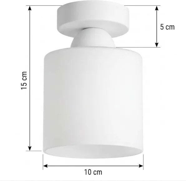 BRILAGI - LED Plafonieră RETRO GLASS 1xE27/60W/230V Ø 10 cm albă