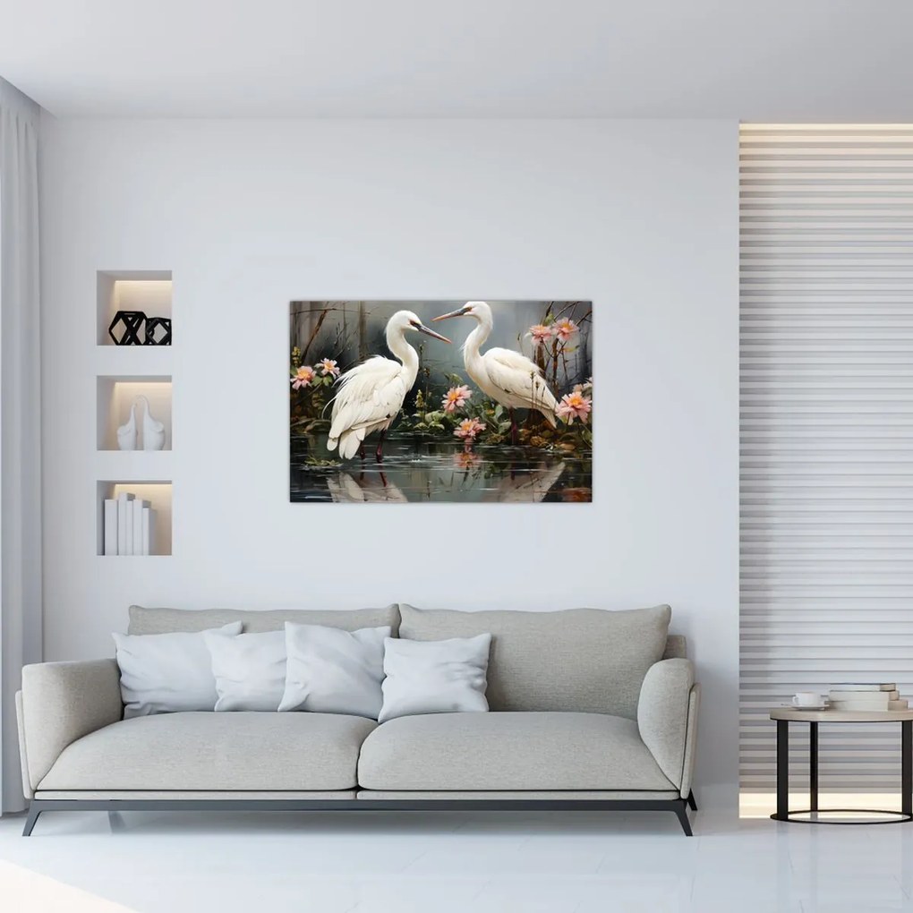 Tablou - Macarale albe (90x60 cm)