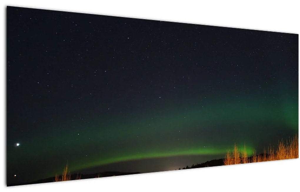 Tablou cu aurora borealis (120x50 cm)
