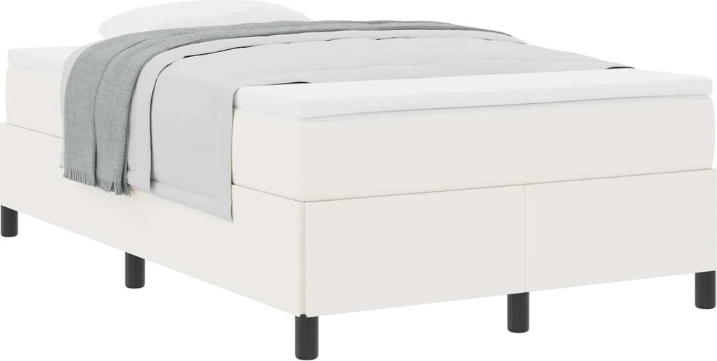 vidaXL Pat cu arcuri Crem 120 x 190 cm Țesătură din corduroy