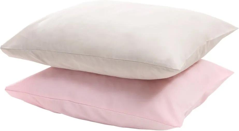 Set perne Baby Pillowcase Pink Stone, roz - alb