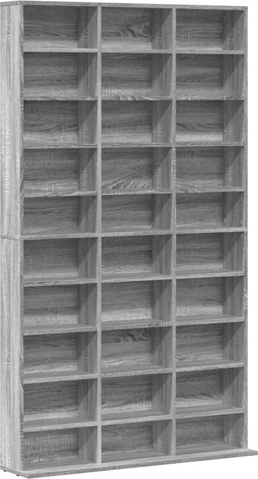 vidaXL Dulap CD-uri, sonoma gri, 102x23x177,5 cm, lemn prelucrat