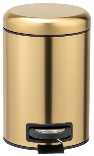 WENKO 24009800 - Coș de gunoi LEMAN 17x25 cm inox/auriu/negru