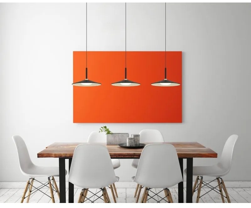 Lustra suspendata cu 3 pendule LED metal negru LAMPONE