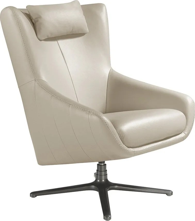 Fotoliu pivotant tapitat cu piele George