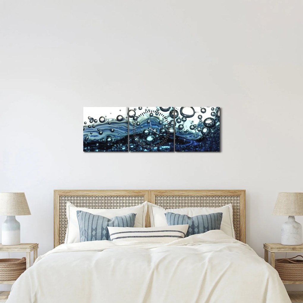 Tablou cu bule (cu ceas) (90x30 cm)