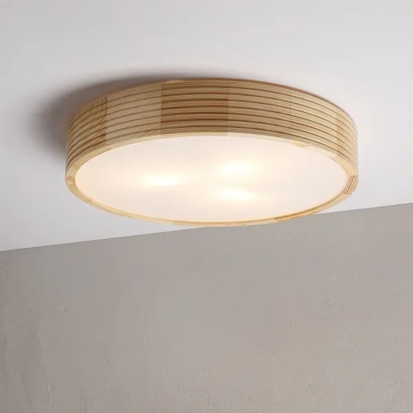 Plafonieră NATURAL MODERN 3xE27/15W/230V, diametru 47,5 cm, lemn de pin