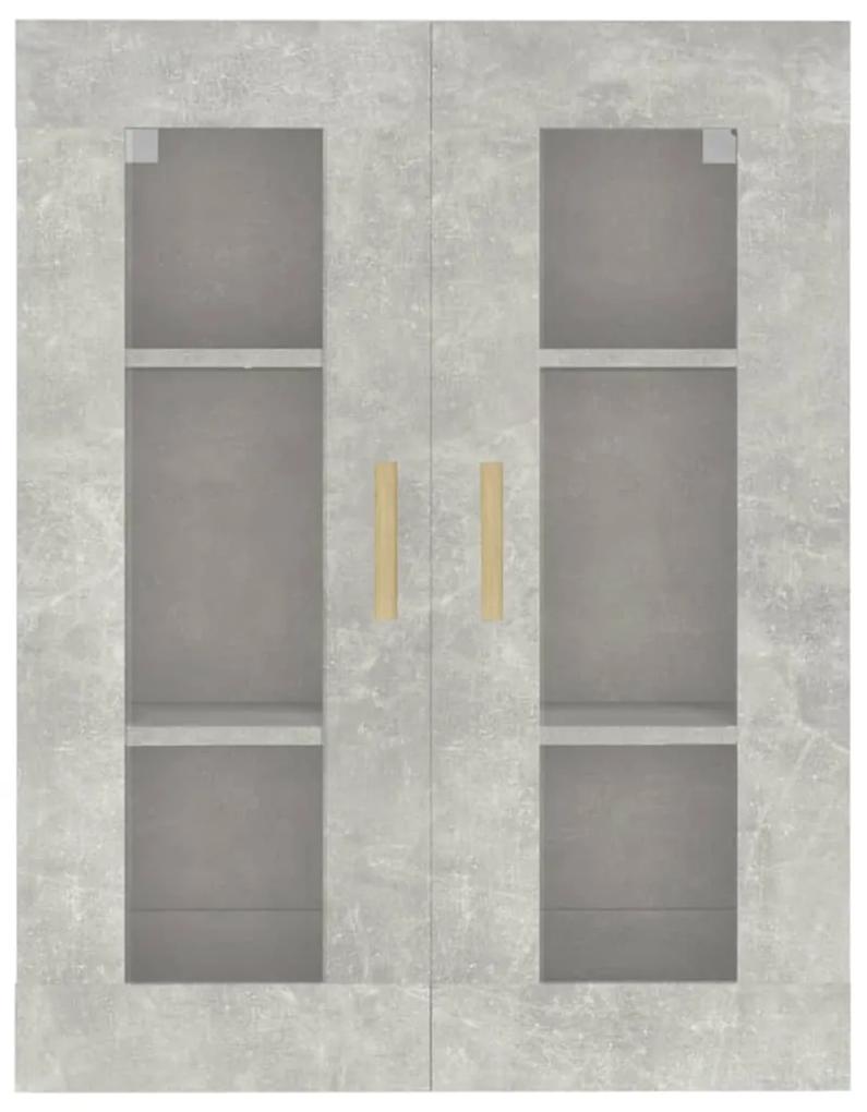 Dulap de perete suspendat, gri beton, 69,5x34x90 cm 1, Gri beton