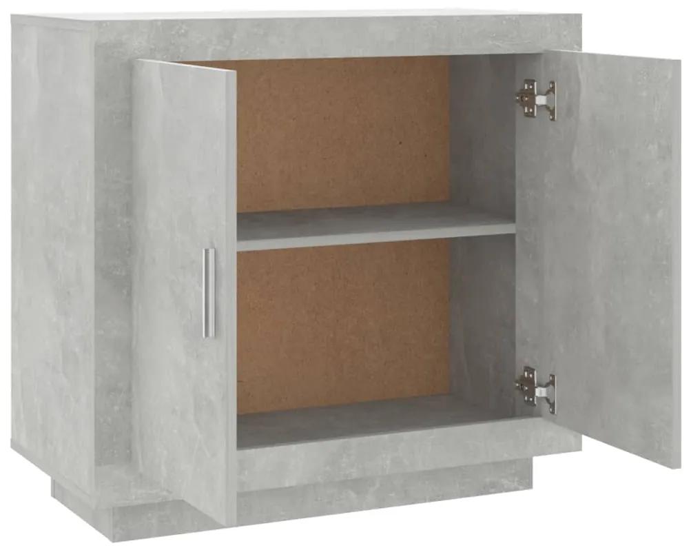 Servanta, gri beton, 80x40x75 cm, lemn compozit 1, Gri beton
