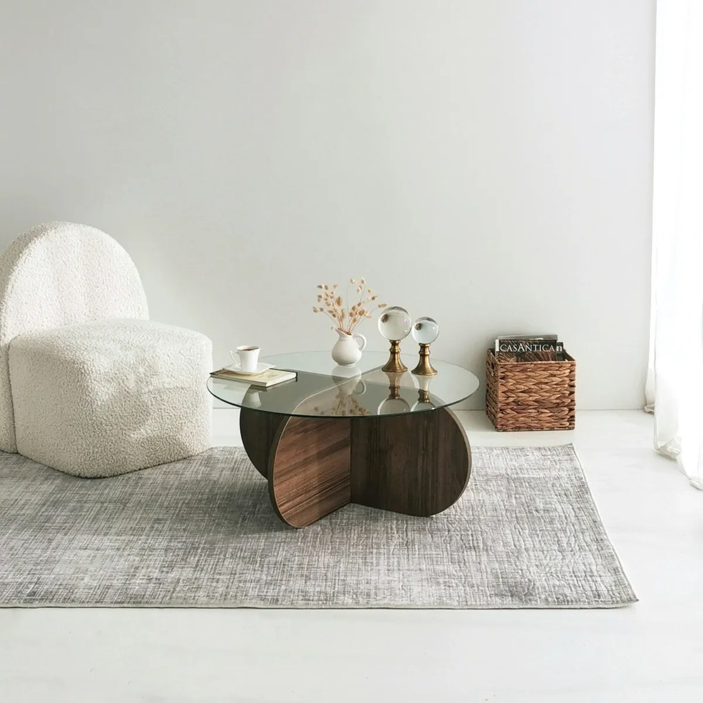 Masă de cafea Bubble Walnut