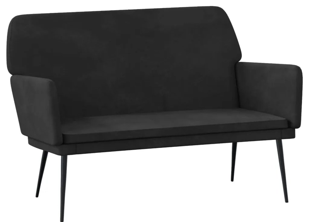 vidaXL Bancă, negru, 108x79x79 cm, catifea