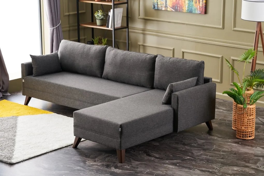 Canapea extensibilă Bellina 1 (antracit) (D). 1063019