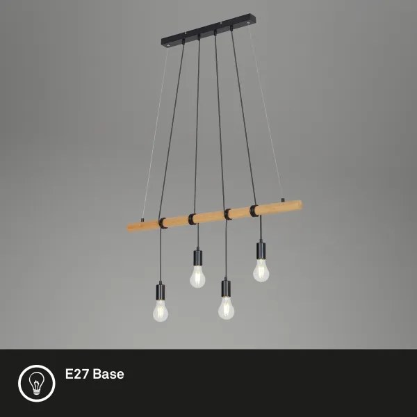 Lustră pe cablu Briloner 4015045 4xE27/25W/230V