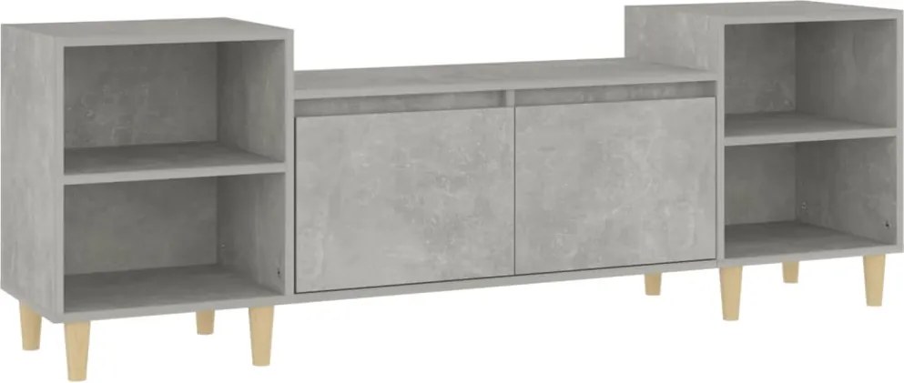 vidaXL Comodă TV, gri beton, 160x35x55 cm, lemn prelucrat