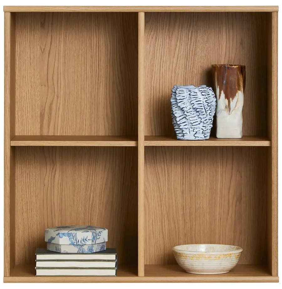 Bibliotecă în culoare naturală cu aspect de lemn de stejar suspendată 70x70 cm Mistral – Hammel Furniture