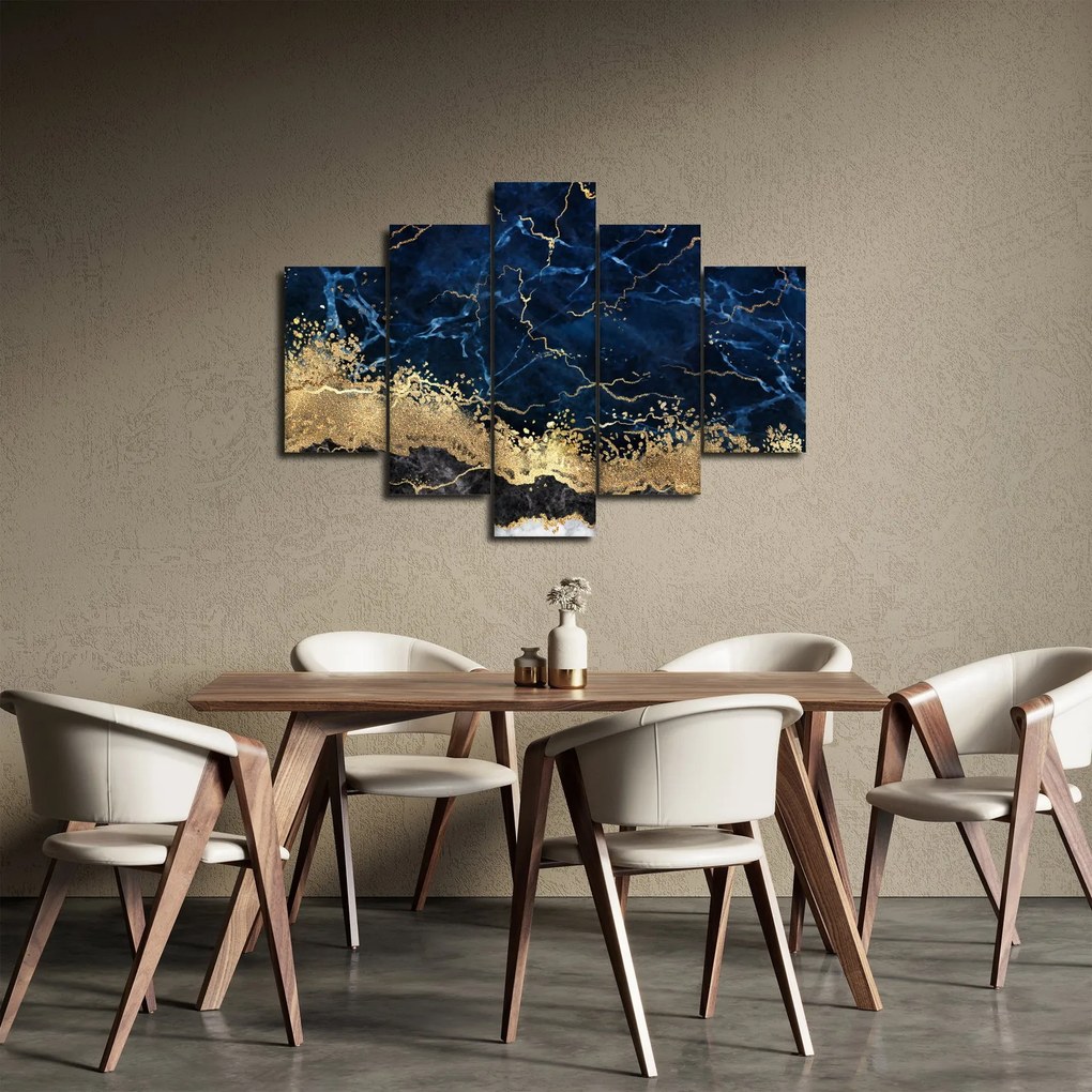 Tablou - Marmură albastru închis (150x105 cm)