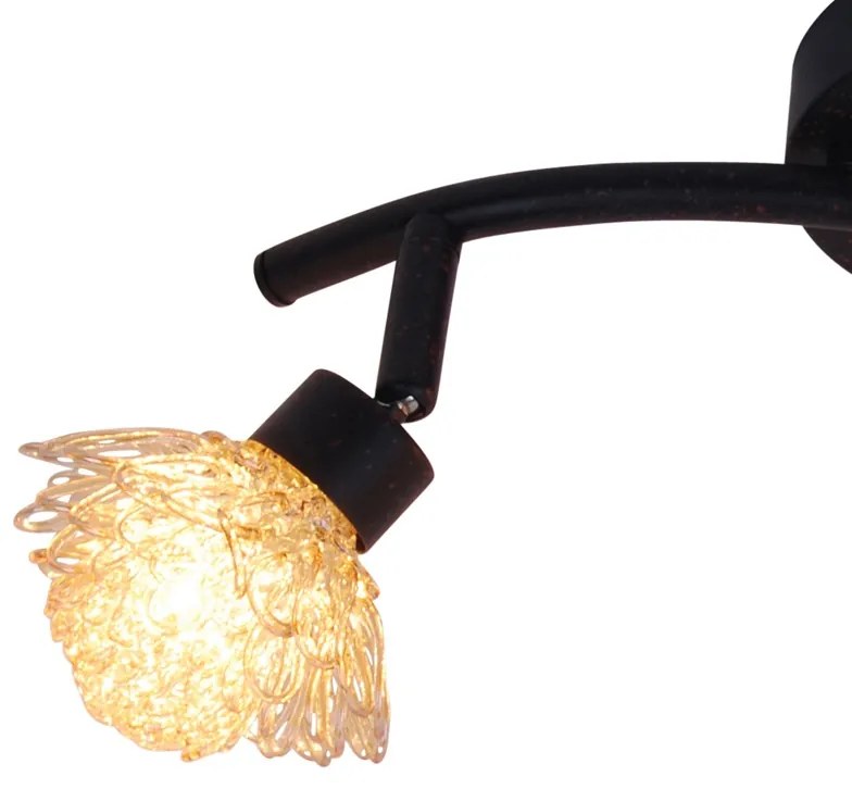 Lustra cu 3 spoturi din sticla in stilul florentin Flower 1151414 NV