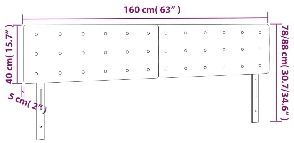 Tablii de pat, 2 buc, alb, 80x5x78 88 cm, piele ecologica 2, Alb, 160 x 5 x 78 88 cm