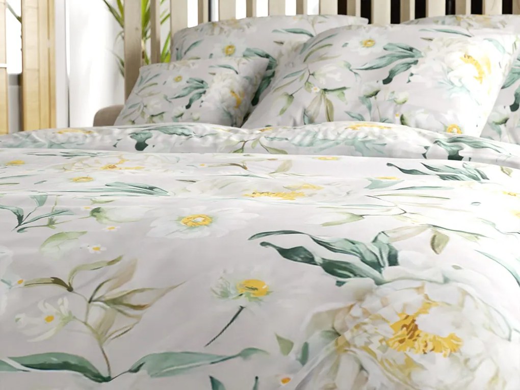 Lenjerie de pat din microfibra ELYSIA, gri deschis Dimensiune lenjerie de pat: 2 buc 70 x 80 cm | 160 x 200 cm