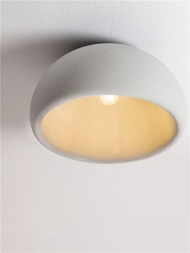 Lustra aplicata tavan cu textura granulata Davo 50cm, gri piatra