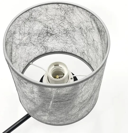 Candelabru suspendat ROSA cu lanț 3xE27/60W/230V negru/gri