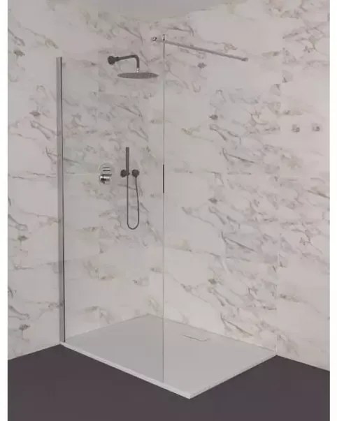 Paravan de dus tip Walk-in Ideal Standard i.life 100x200 cm sticla 8 mm argintiu