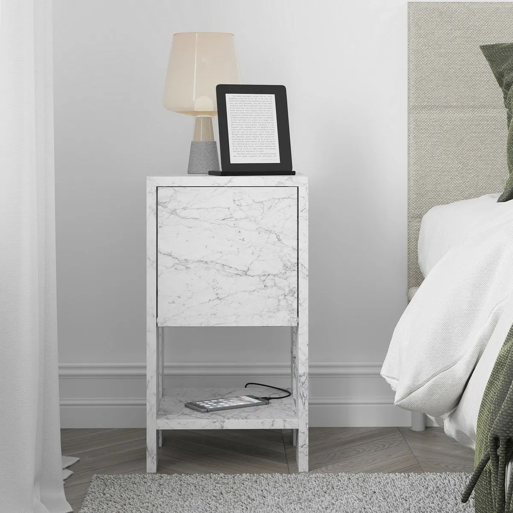 Noptieră Ema Carrara Marble
