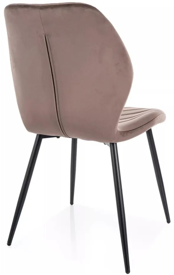 Scaun Mike velvet cappuccino/negru Blu38