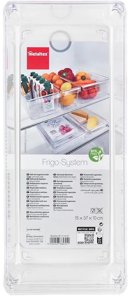 Organizator de frigider din plastic 37x15 cm – Metaltex