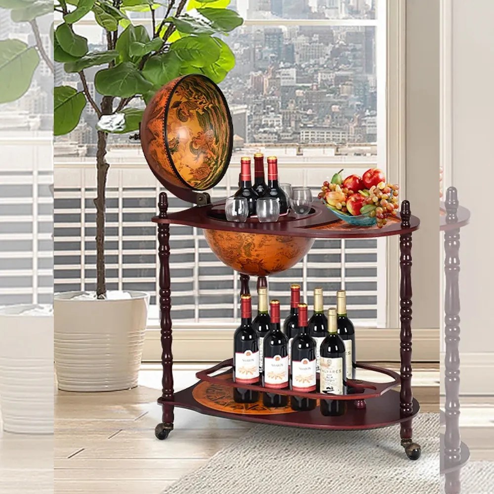 Rack de vin rotund în formă de glob