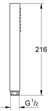 GROHE 26392000 - Duș de mână VITALIO JOY CUBE STICK, crom lucios