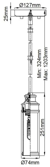 Lustră LED pe tijă pentru baie Feiss FE-PAYNE-MPBATH PAYNE 1xG9/3W/230V IP44